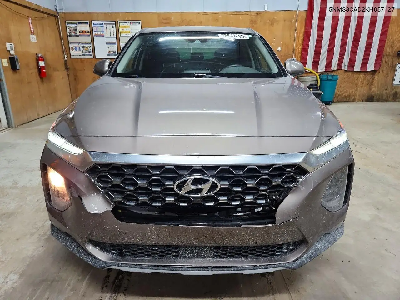 2019 HYUNDAI SANTA FE VIN 5NMS3CAD2KH057127 — фото 5