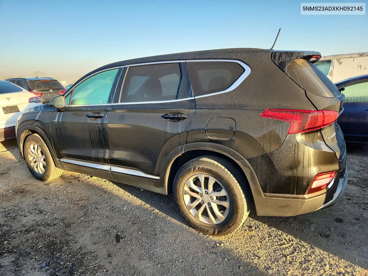 2019 HYUNDAI SANTA FE VIN 5NMS23ADXKH092145 — фото 2