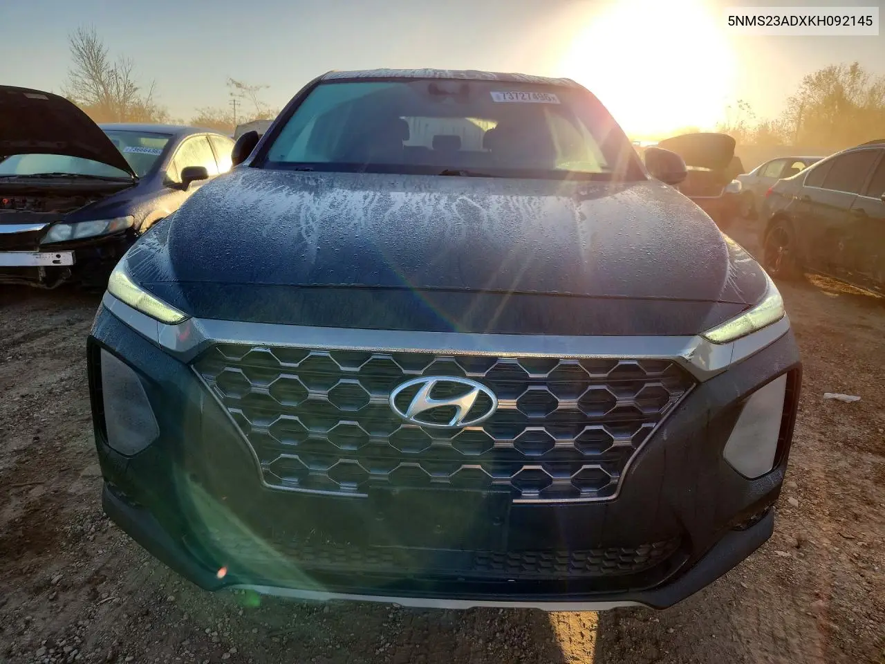 2019 HYUNDAI SANTA FE VIN 5NMS23ADXKH092145 — фото 5