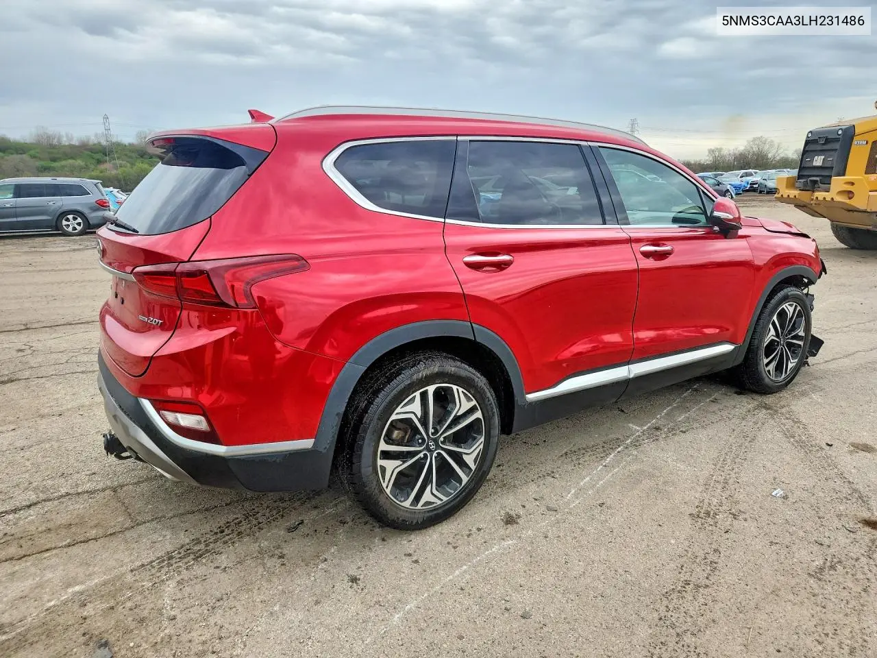 2020 HYUNDAI SANTA FE VIN 5NMS3CAA3LH231486 — фото 3