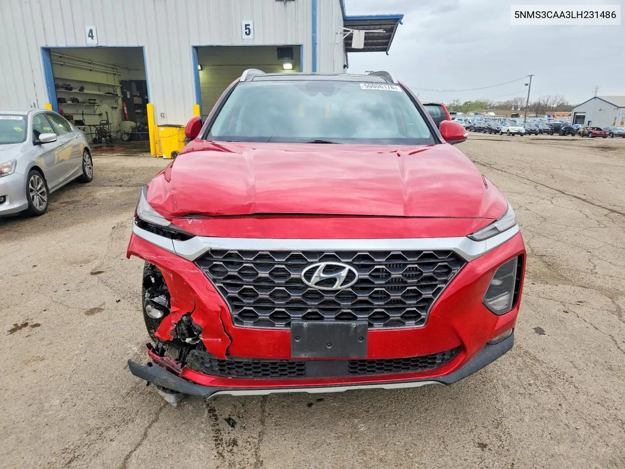 2020 HYUNDAI SANTA FE VIN 5NMS3CAA3LH231486 — фото 5