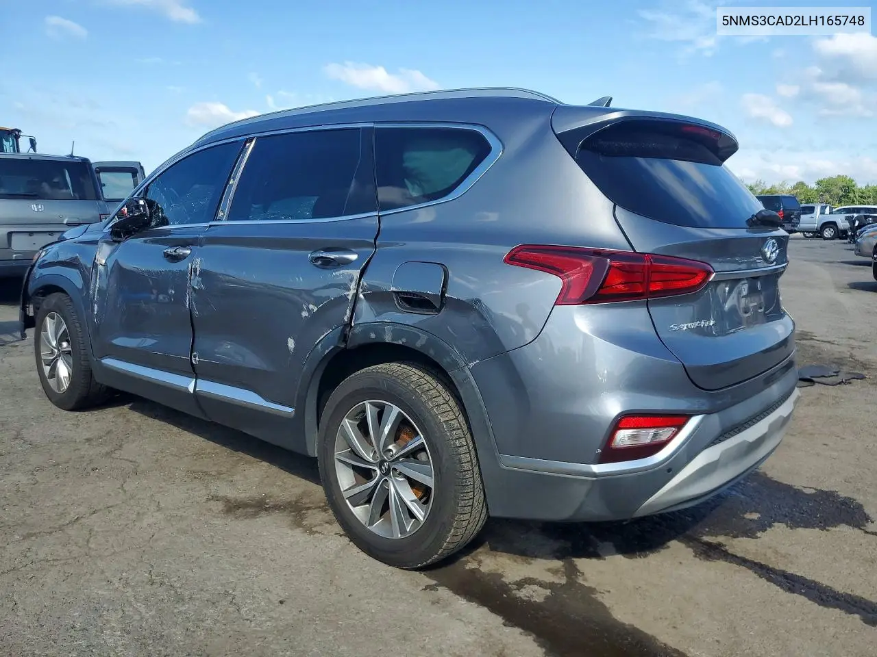2020 HYUNDAI SANTA FE VIN 5NMS3CAD2LH165748 — фото 2