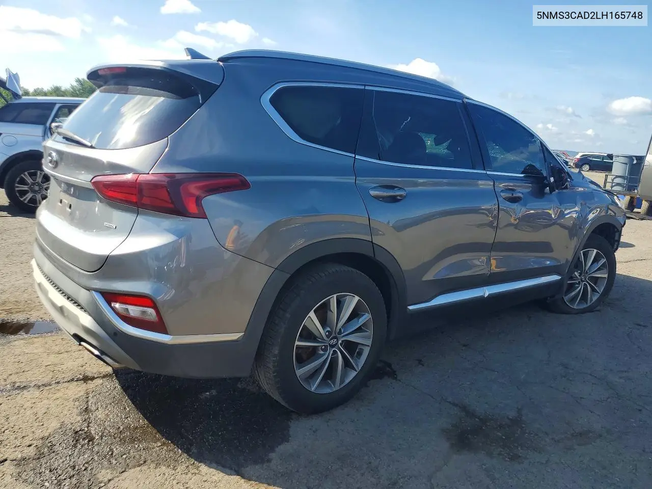 2020 HYUNDAI SANTA FE VIN 5NMS3CAD2LH165748 — фото 3