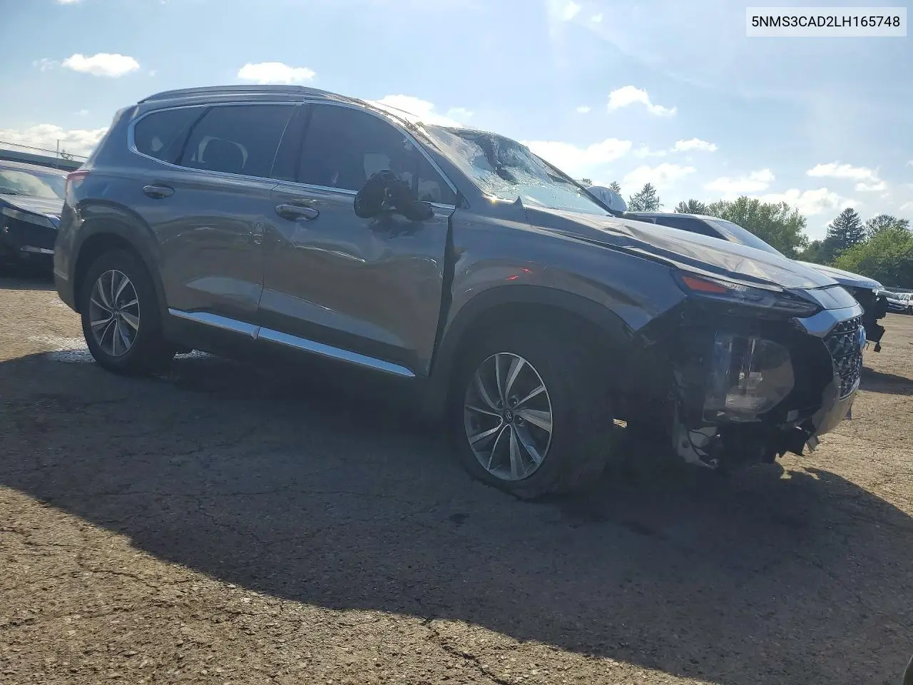 2020 HYUNDAI SANTA FE VIN 5NMS3CAD2LH165748 — фото 4