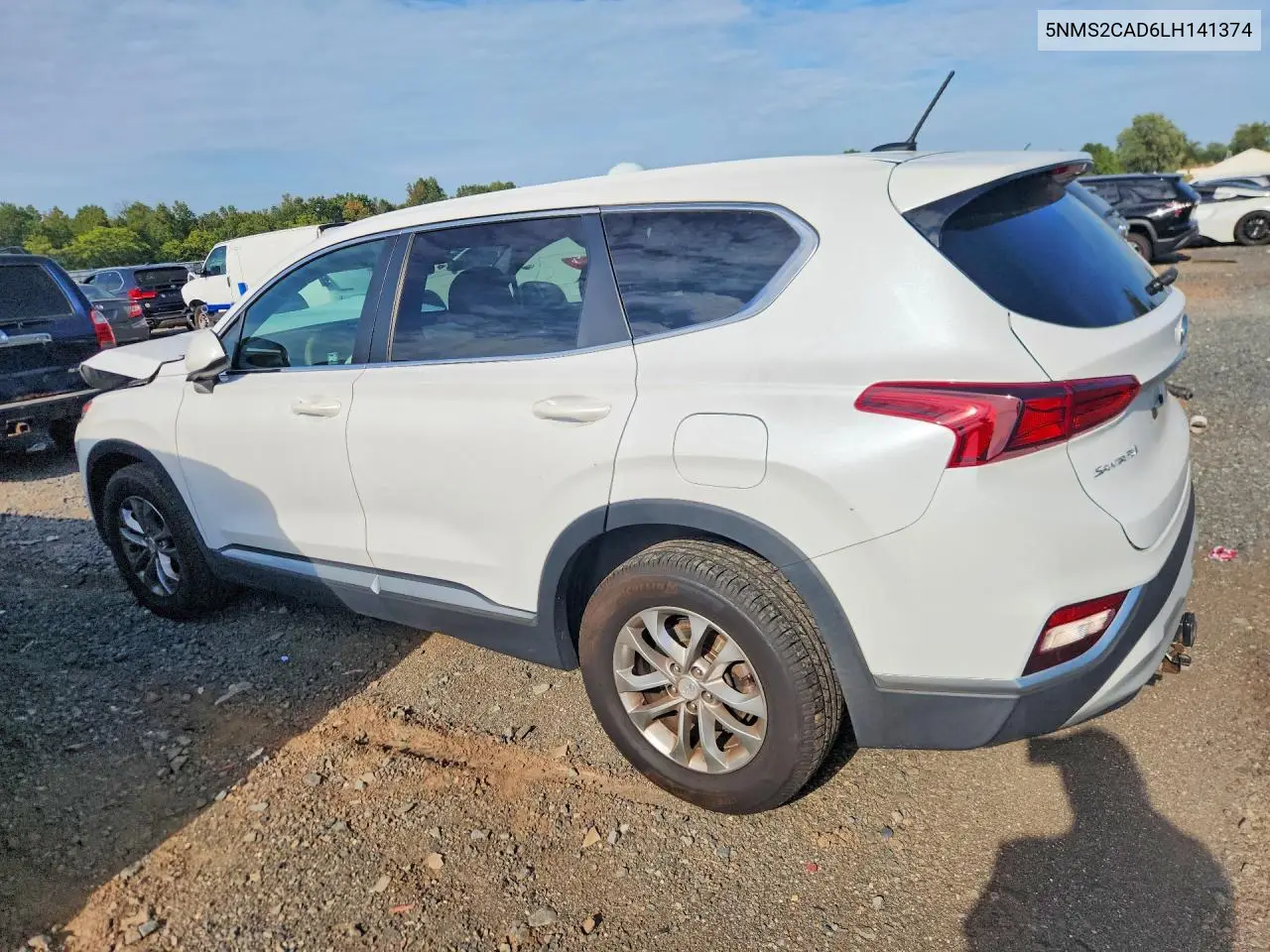 2020 HYUNDAI SANTA FE VIN 5NMS2CAD6LH141374 — фото 2