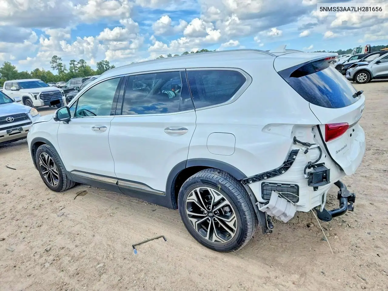 2020 HYUNDAI SANTA FE VIN 5NMS53AA7LH281656 — фото 2
