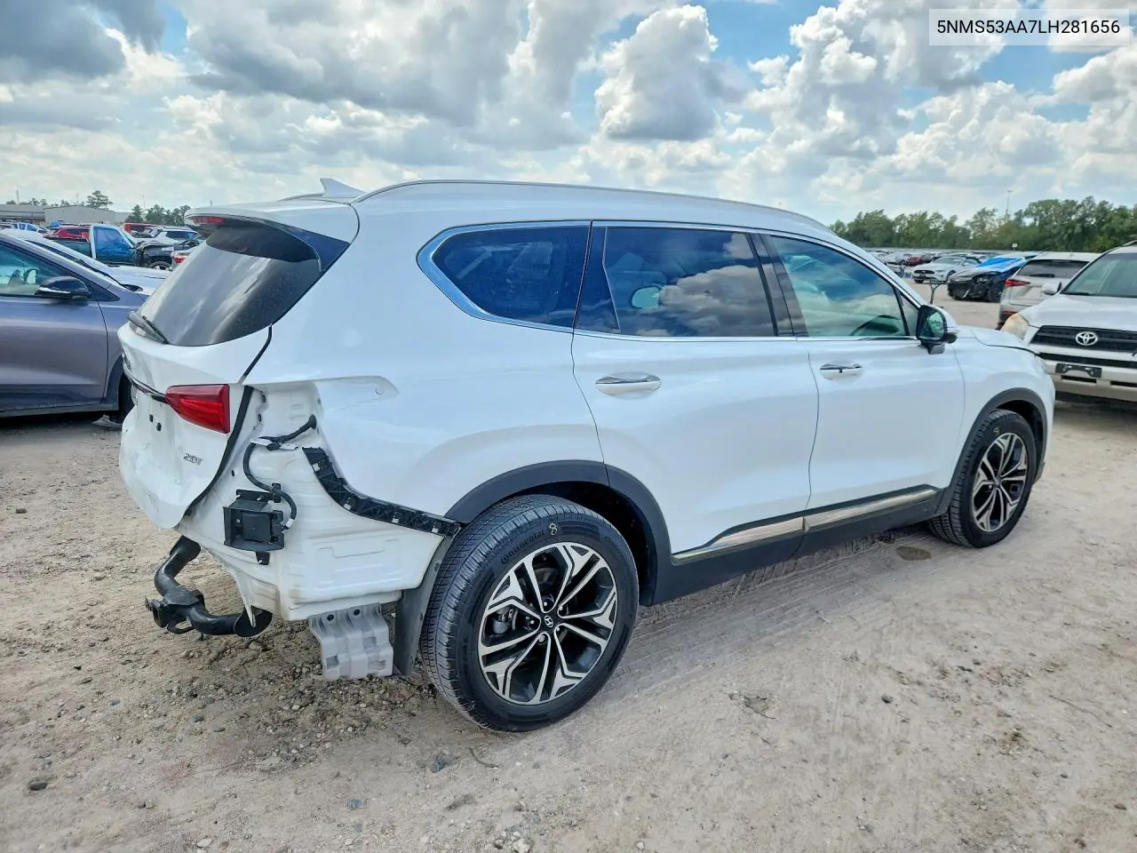 2020 HYUNDAI SANTA FE VIN 5NMS53AA7LH281656 — фото 3