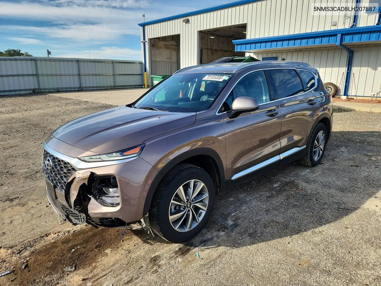 HYUNDAI SANTA FE 2020, VIN 5NMS3CAD8LH207887
