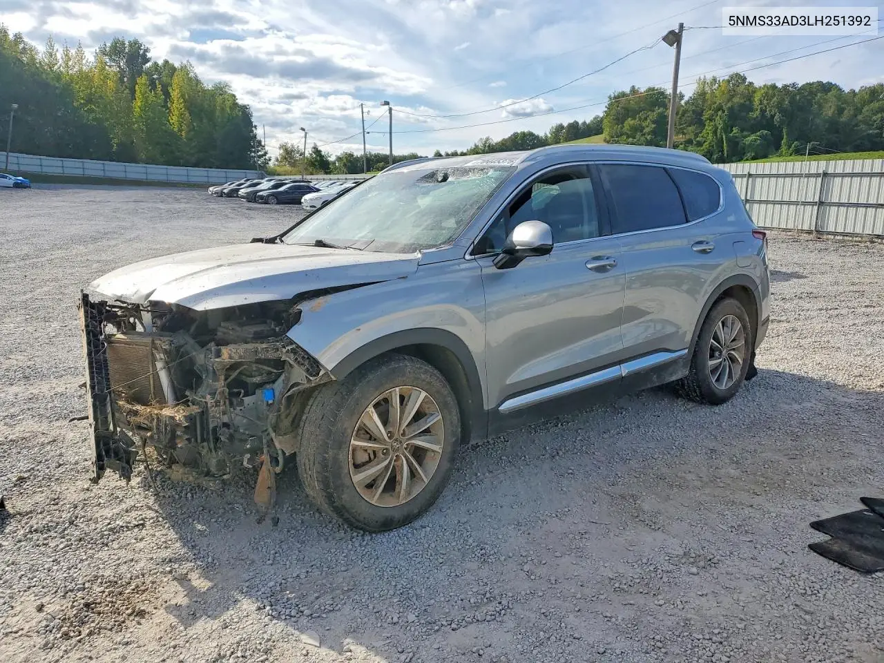 HYUNDAI SANTA FE 2020, VIN 5NMS33AD3LH251392