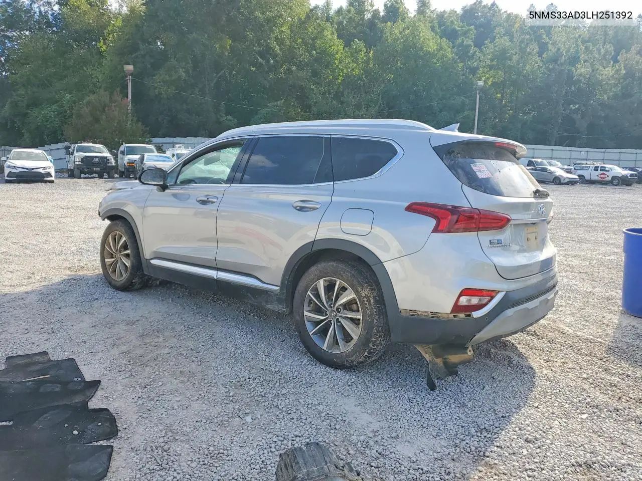 2020 HYUNDAI SANTA FE VIN 5NMS33AD3LH251392 — фото 2