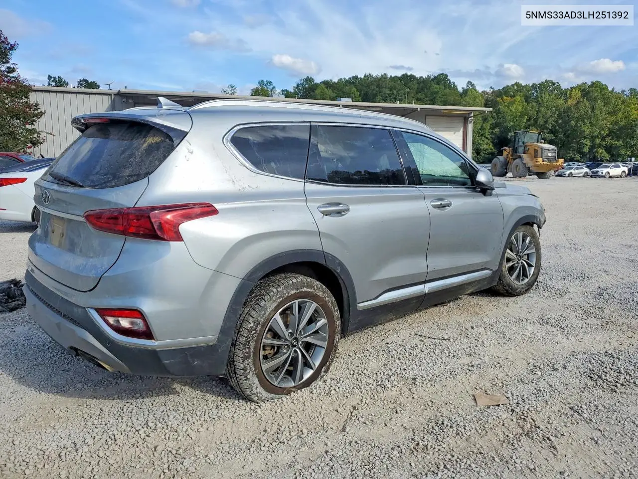 2020 HYUNDAI SANTA FE VIN 5NMS33AD3LH251392 — фото 3