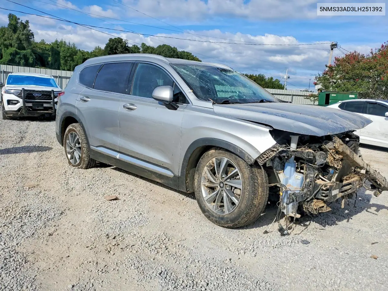 2020 HYUNDAI SANTA FE VIN 5NMS33AD3LH251392 — фото 4