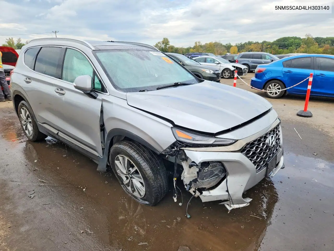 2020 HYUNDAI SANTA FE VIN 5NMS5CAD4LH303140 — фото 4