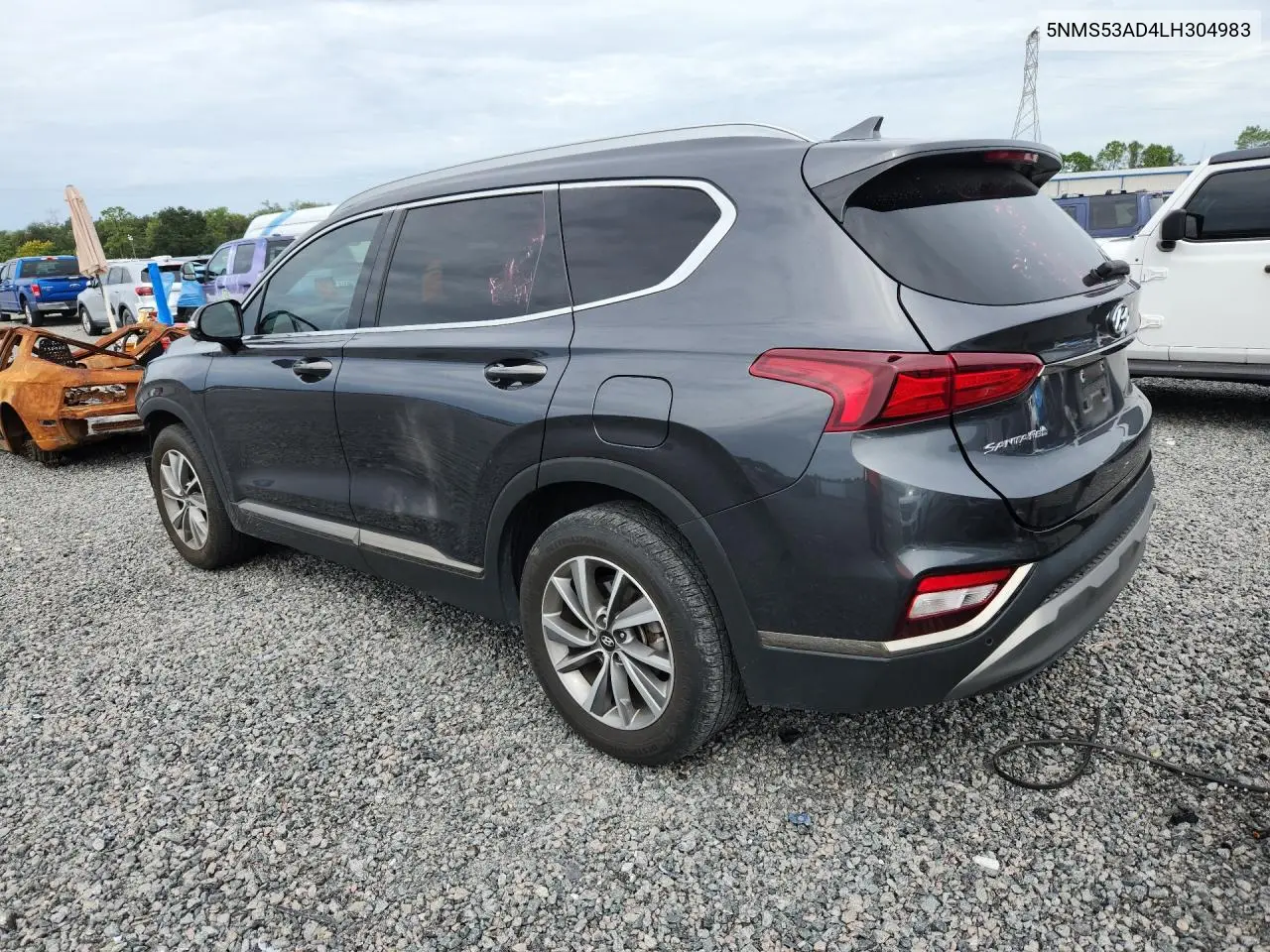 2020 HYUNDAI SANTA FE VIN 5NMS53AD4LH304983 — фото 2
