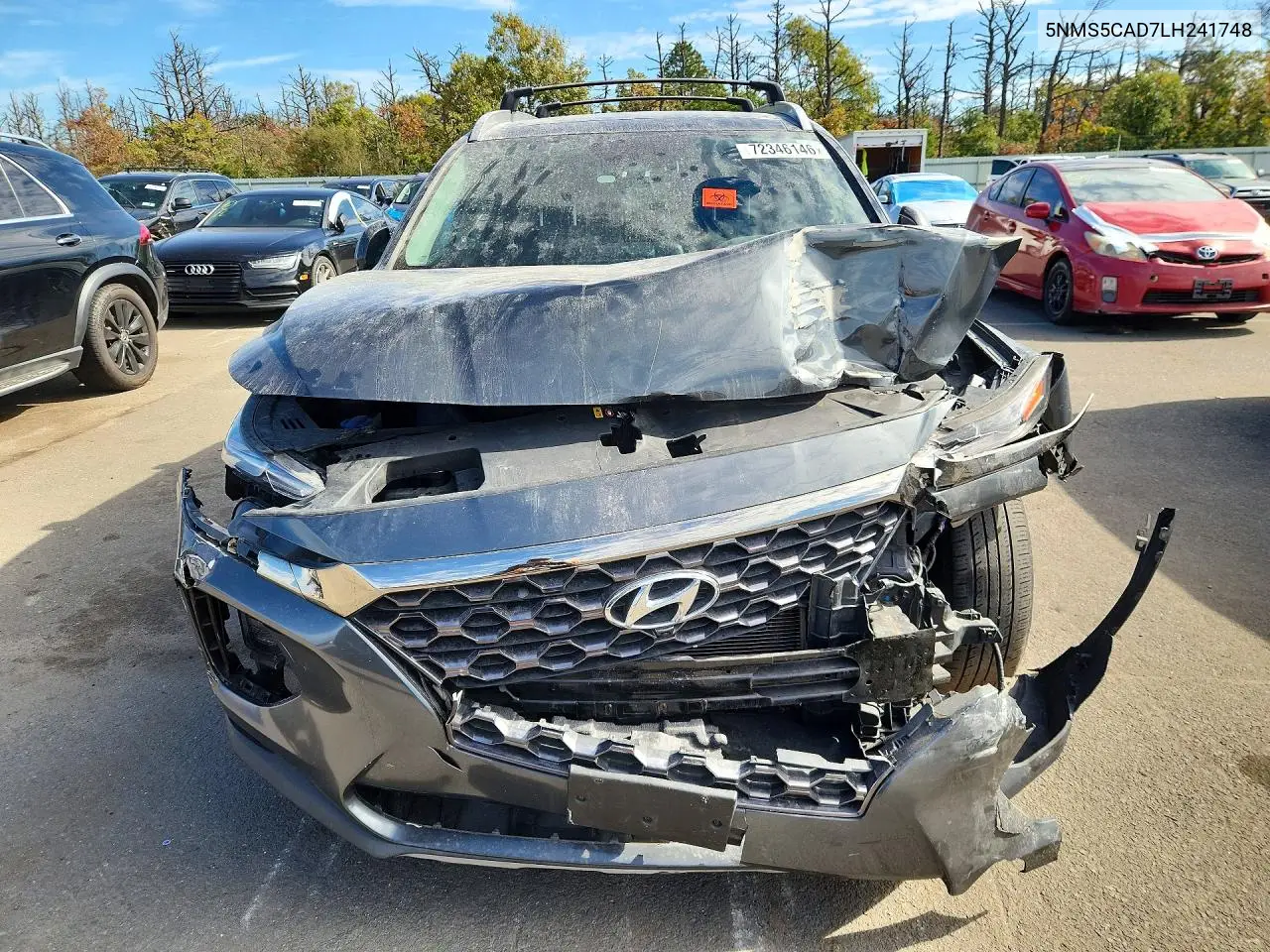 2020 HYUNDAI SANTA FE VIN 5NMS5CAD7LH241748 — фото 5