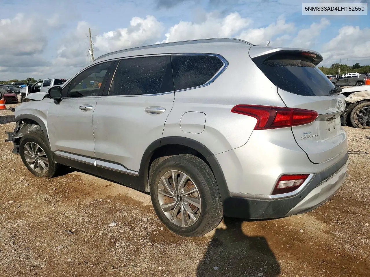2020 HYUNDAI SANTA FE VIN 5NMS33AD4LH152550 — фото 2