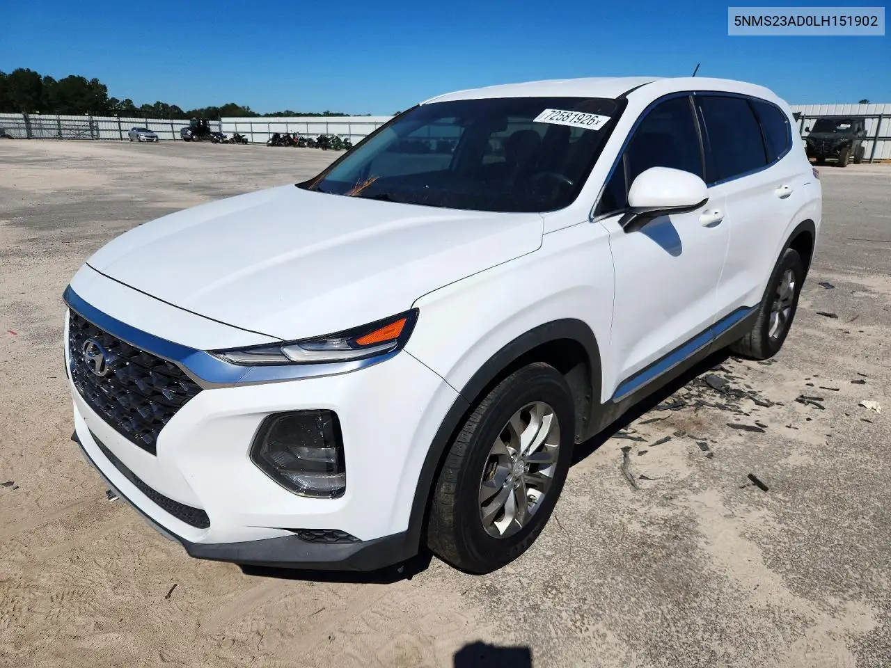 HYUNDAI SANTA FE 2020, VIN 5NMS23AD0LH151902