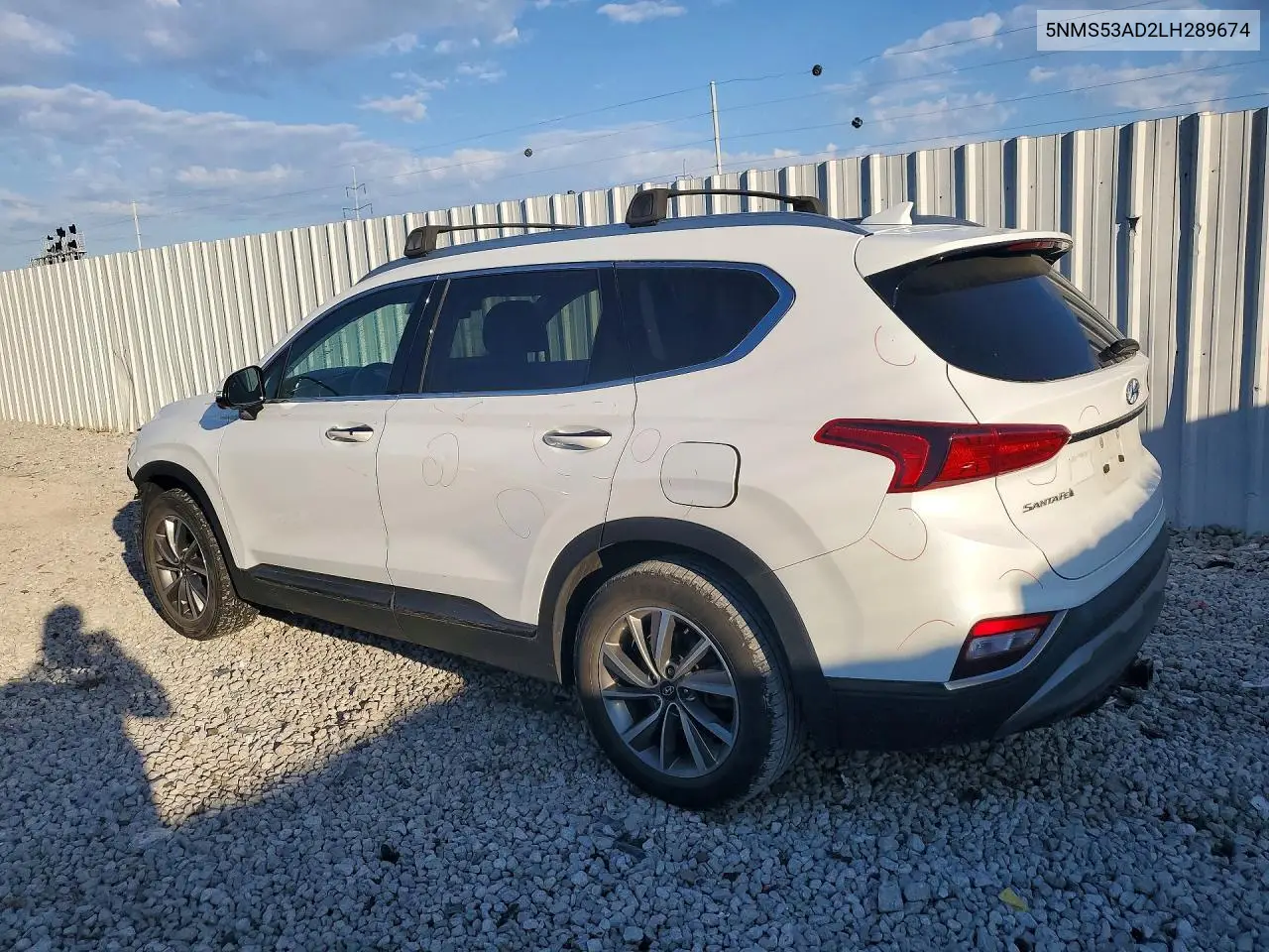 2020 HYUNDAI SANTA FE VIN 5NMS53AD2LH289674 — фото 2