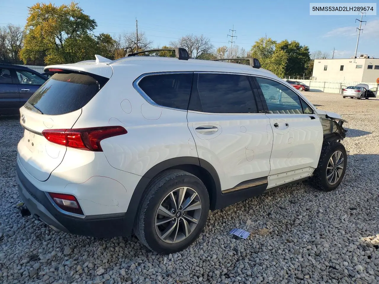 2020 HYUNDAI SANTA FE VIN 5NMS53AD2LH289674 — фото 3