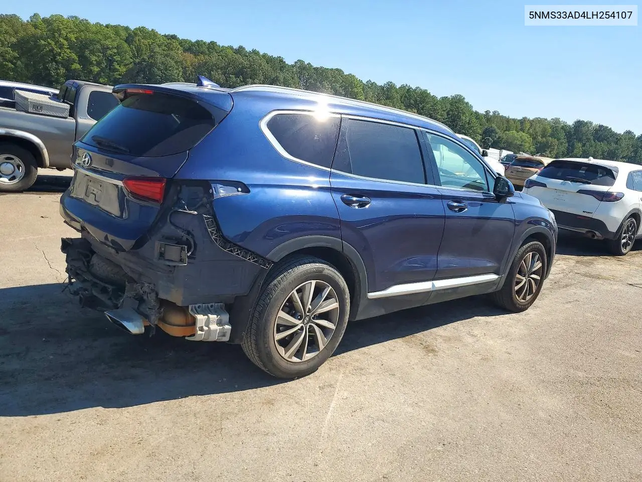 2020 HYUNDAI SANTA FE VIN 5NMS33AD4LH254107 — фото 3