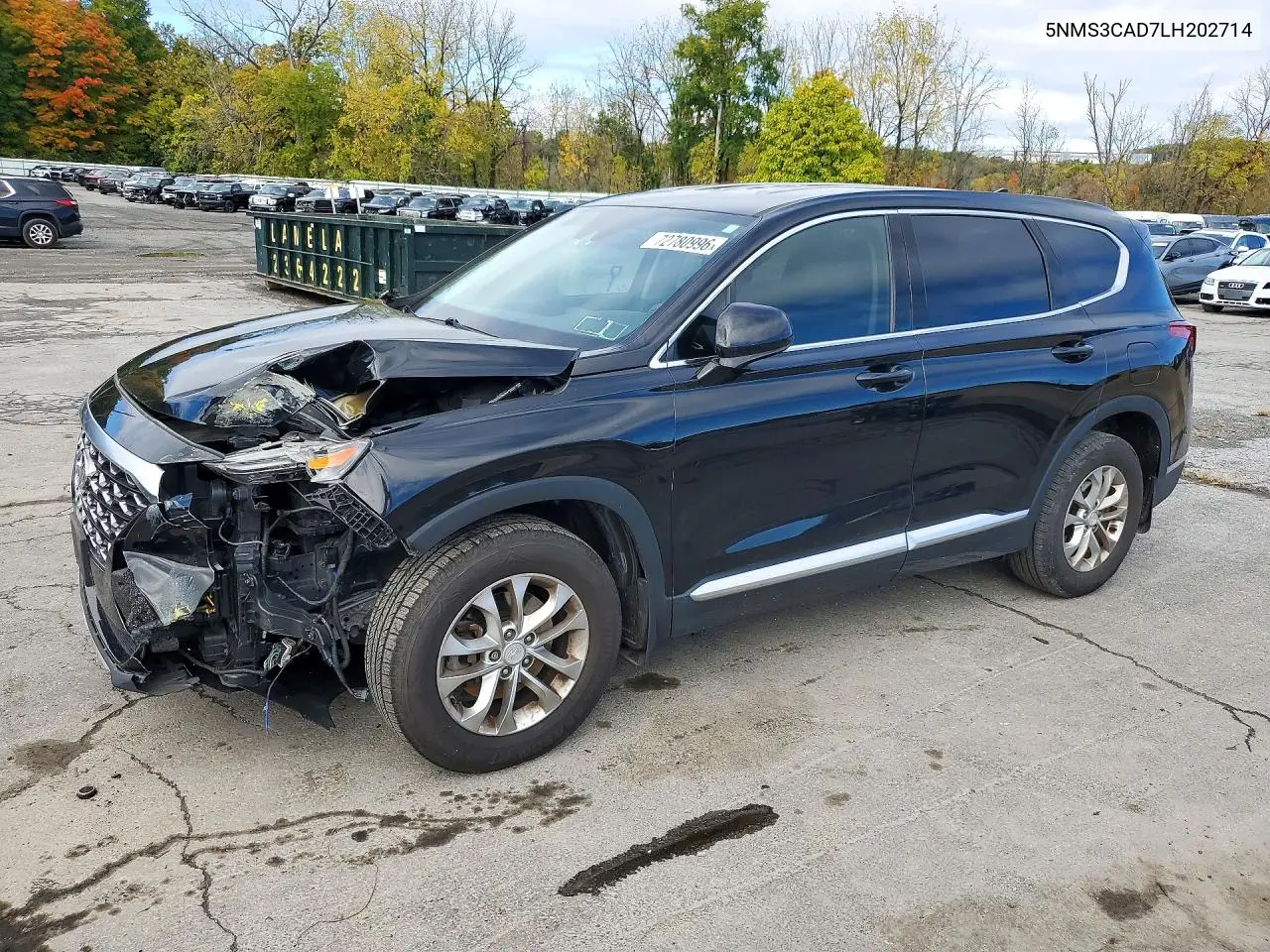 HYUNDAI SANTA FE 2020, VIN 5NMS3CAD7LH202714