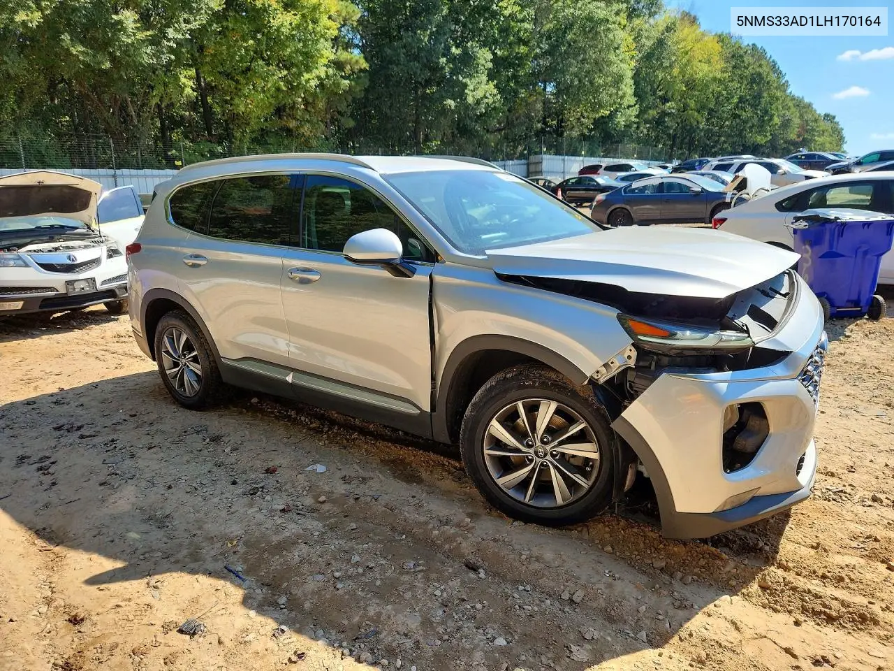 2020 HYUNDAI SANTA FE VIN 5NMS33AD1LH170164 — фото 4