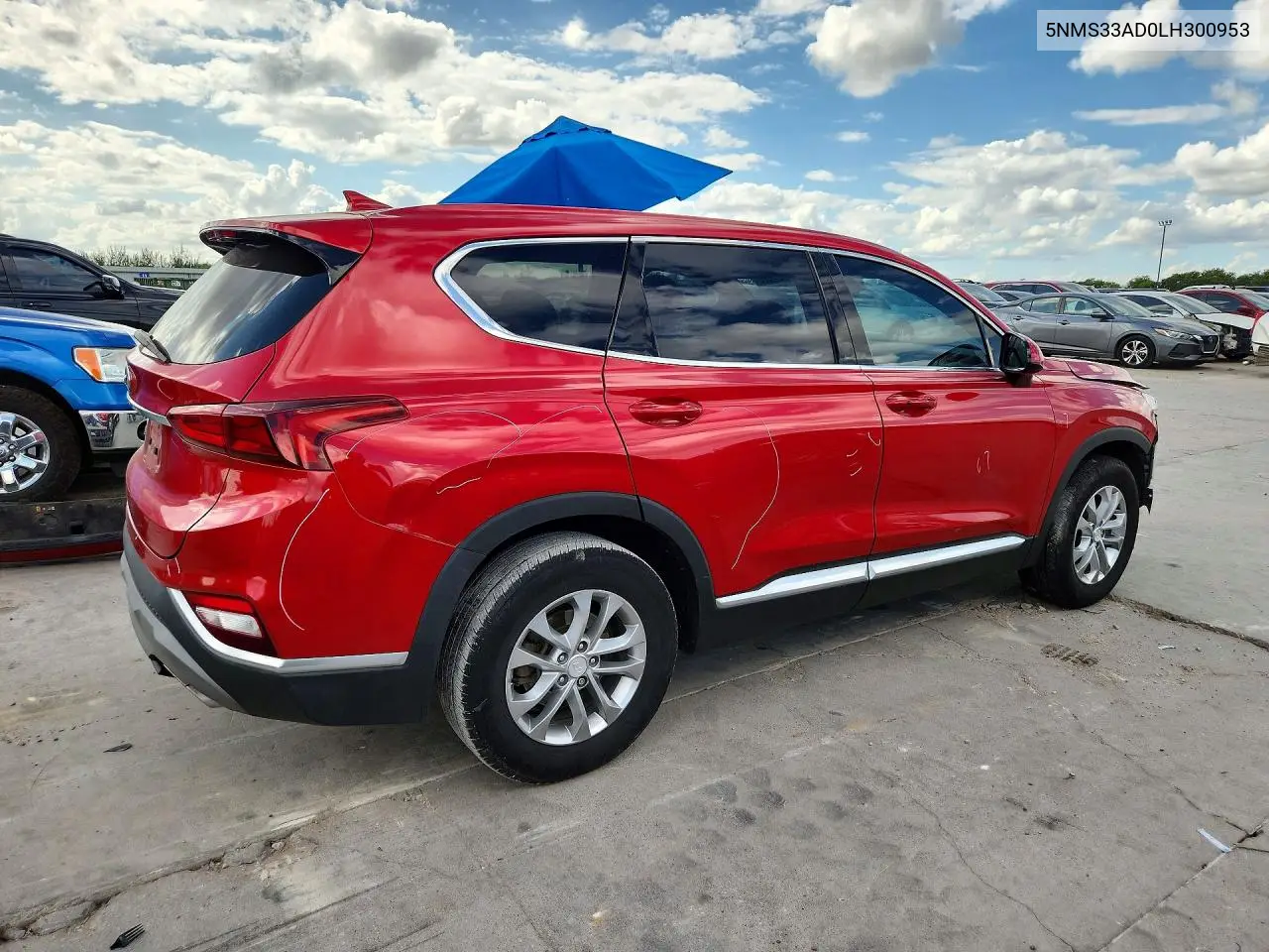 2020 HYUNDAI SANTA FE VIN 5NMS33AD0LH300953 — фото 3