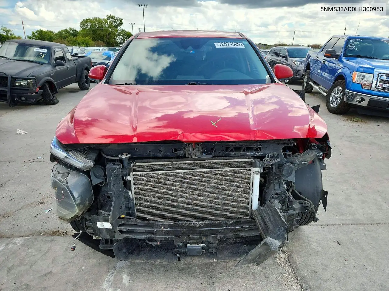 2020 HYUNDAI SANTA FE VIN 5NMS33AD0LH300953 — фото 5