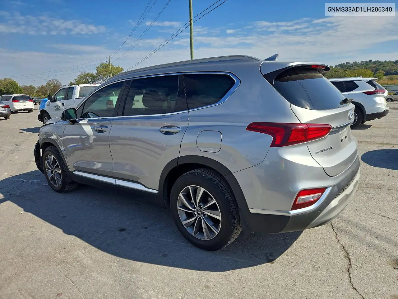 2020 HYUNDAI SANTA FE VIN 5NMS33AD1LH206340 — фото 2