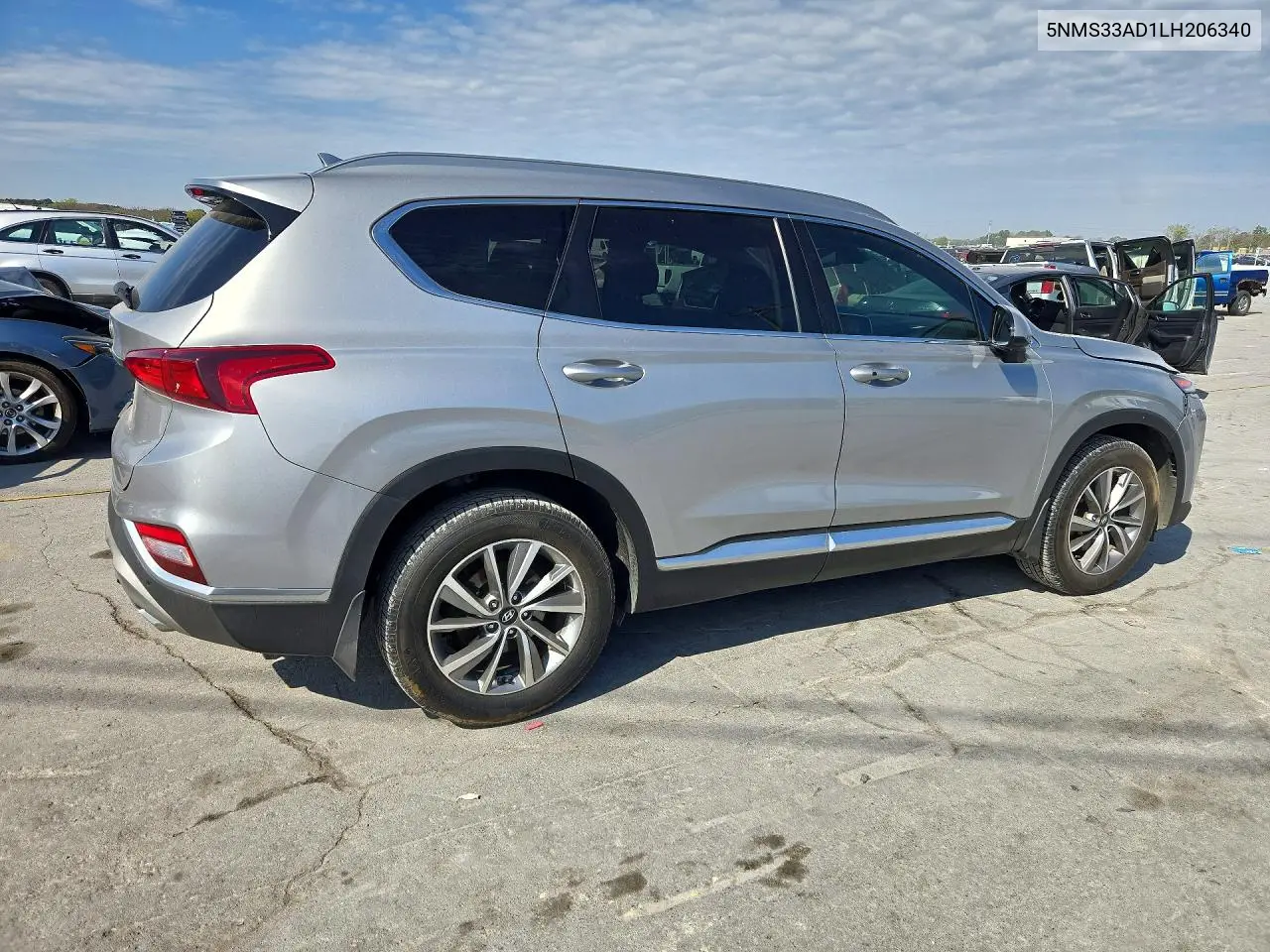 2020 HYUNDAI SANTA FE VIN 5NMS33AD1LH206340 — фото 3