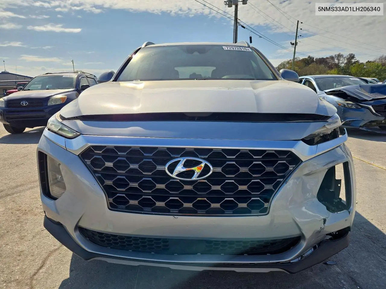 2020 HYUNDAI SANTA FE VIN 5NMS33AD1LH206340 — фото 5