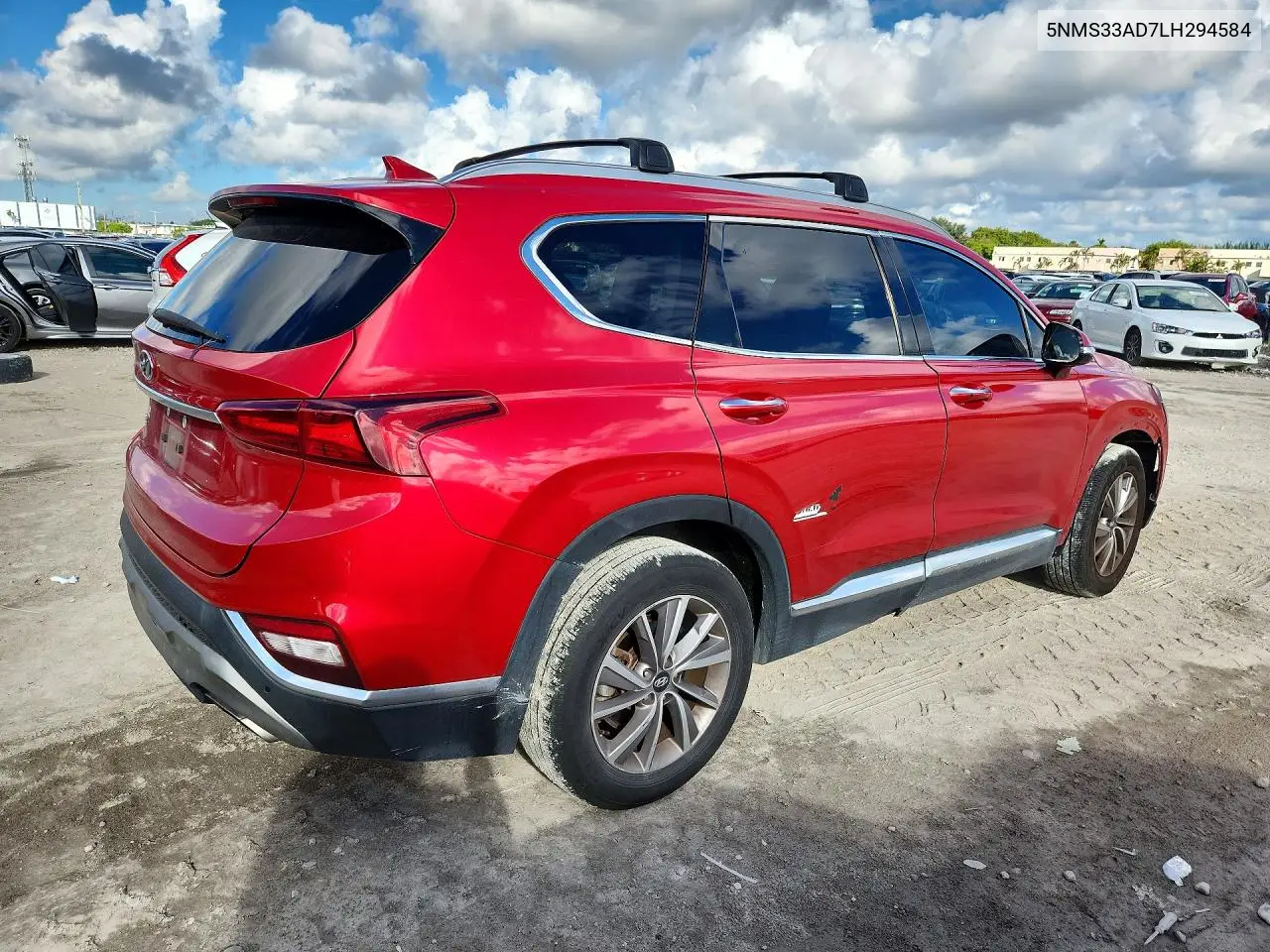2020 HYUNDAI SANTA FE VIN 5NMS33AD7LH294584 — фото 3