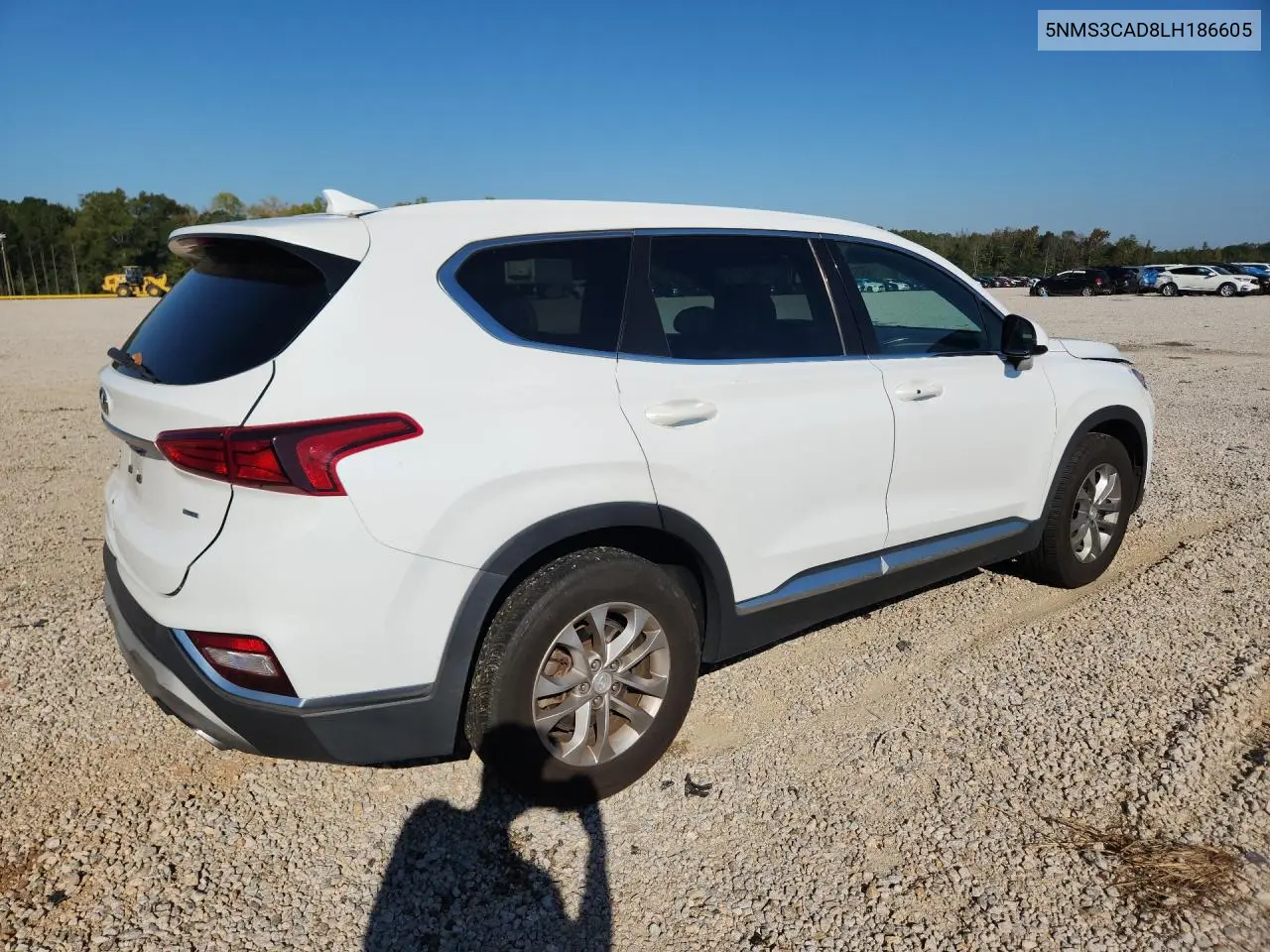 2020 HYUNDAI SANTA FE VIN 5NMS3CAD8LH186605 — фото 3