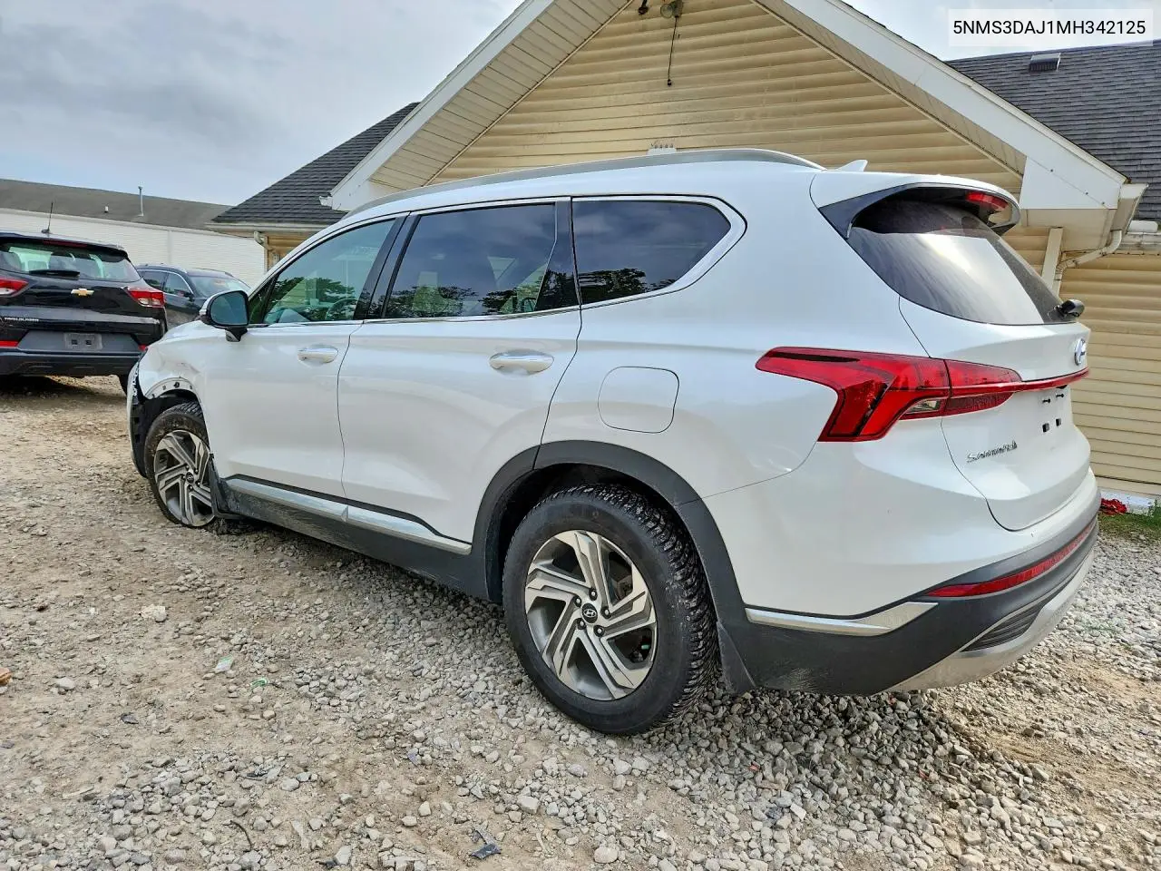 2021 HYUNDAI SANTA FE VIN 5NMS3DAJ1MH342125 — фото 2