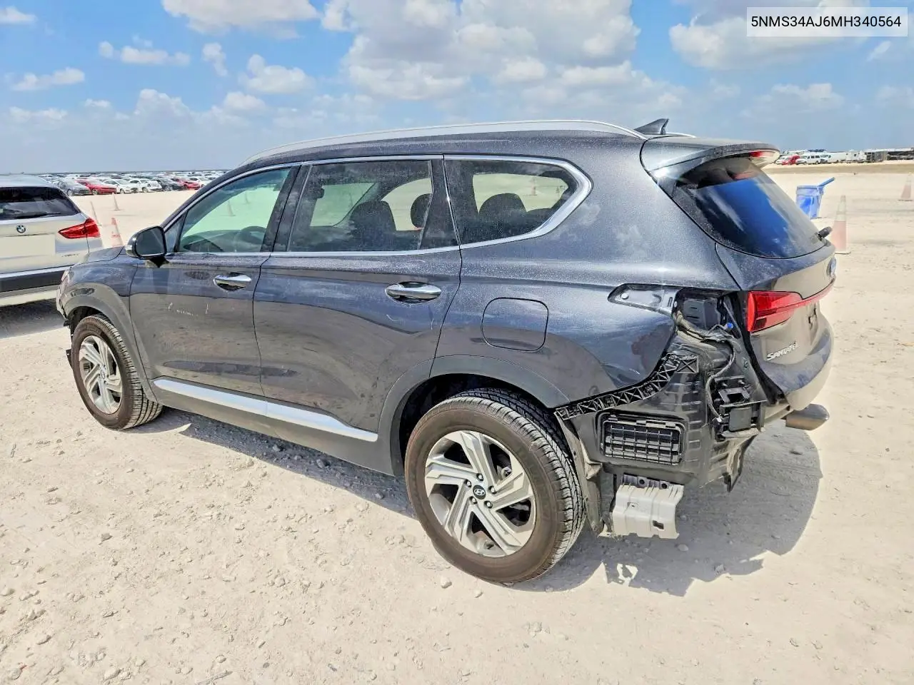 2021 HYUNDAI SANTA FE VIN 5NMS34AJ6MH340564 — фото 2