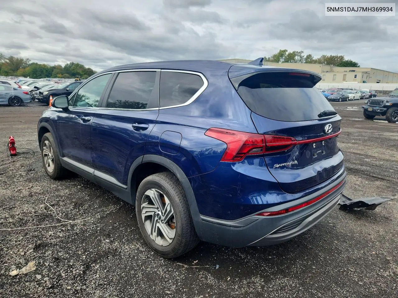 2021 HYUNDAI SANTA FE VIN 5NMS1DAJ7MH369934 — фото 2
