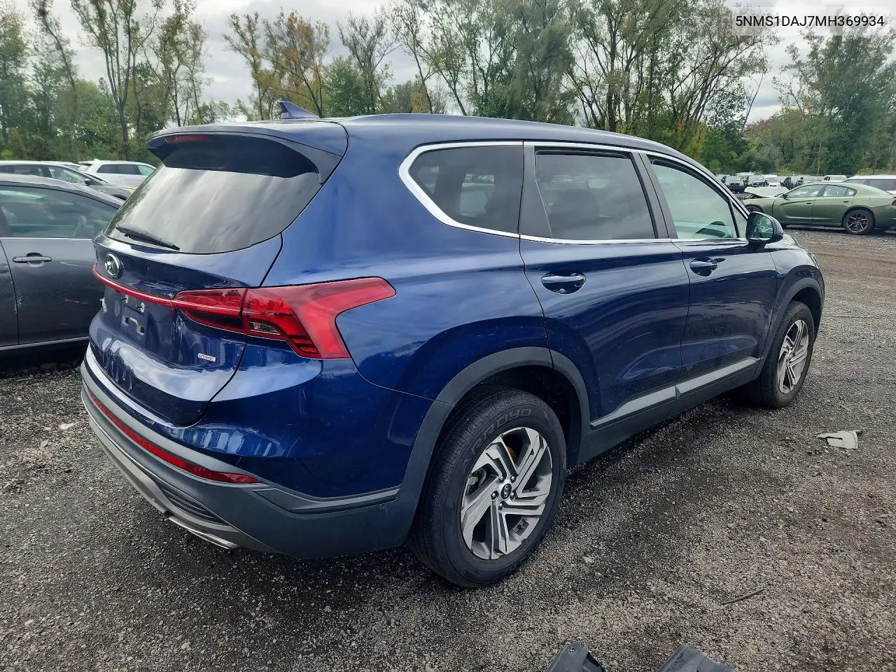2021 HYUNDAI SANTA FE VIN 5NMS1DAJ7MH369934 — фото 3