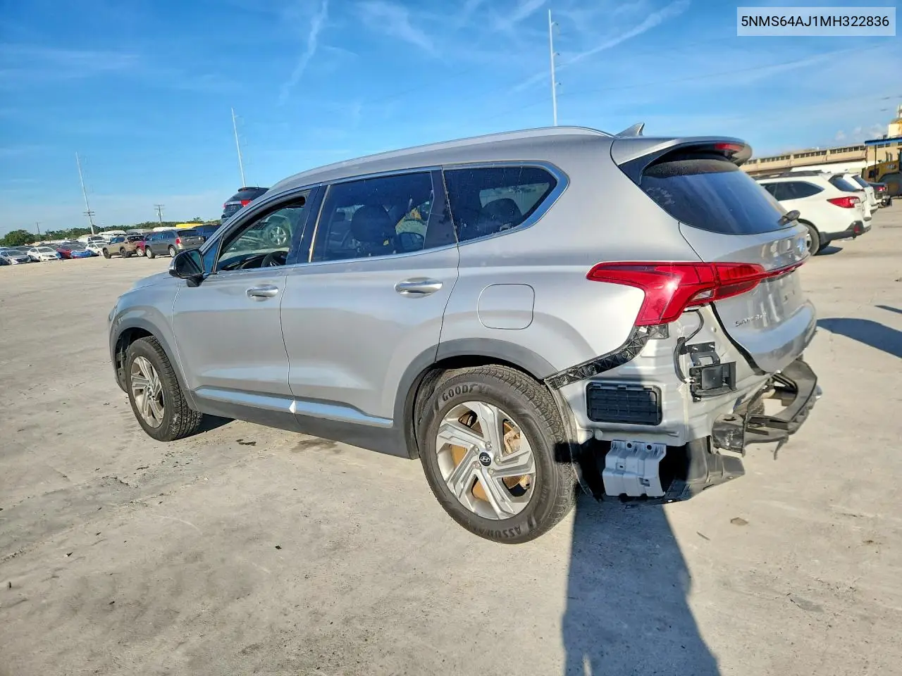 2021 HYUNDAI SANTA FE VIN 5NMS64AJ1MH322836 — фото 2