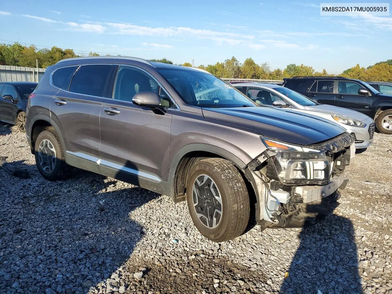 2021 HYUNDAI SANTA FE VIN KM8S2DA17MU005935 — фото 4