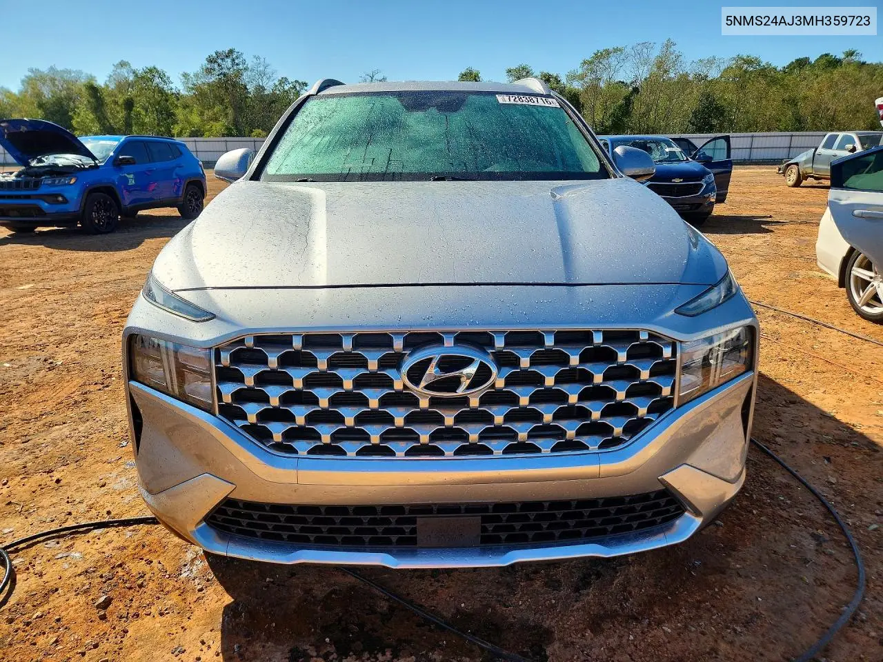 2021 HYUNDAI SANTA FE VIN 5NMS24AJ3MH359723 — фото 5