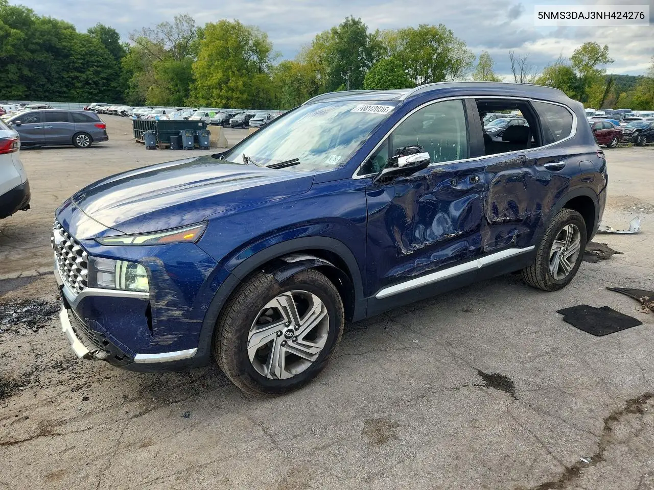 HYUNDAI SANTA FE 2022, VIN 5NMS3DAJ3NH424276
