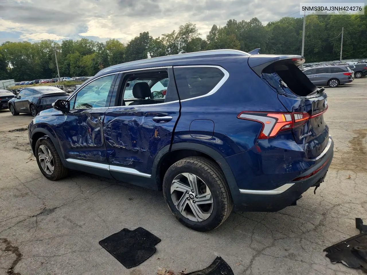 2022 HYUNDAI SANTA FE VIN 5NMS3DAJ3NH424276 — фото 2