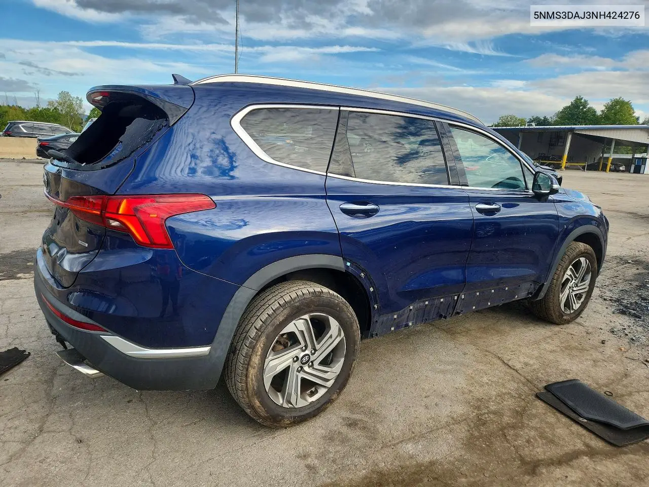 2022 HYUNDAI SANTA FE VIN 5NMS3DAJ3NH424276 — фото 3