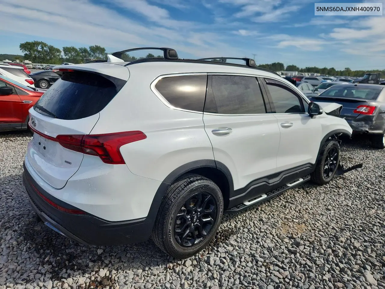 2022 HYUNDAI SANTA FE VIN 5NMS6DAJXNH400970 — фото 3