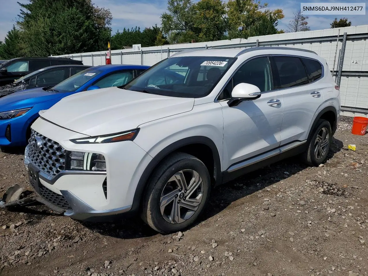 HYUNDAI SANTA FE 2022, VIN 5NMS6DAJ9NH412477