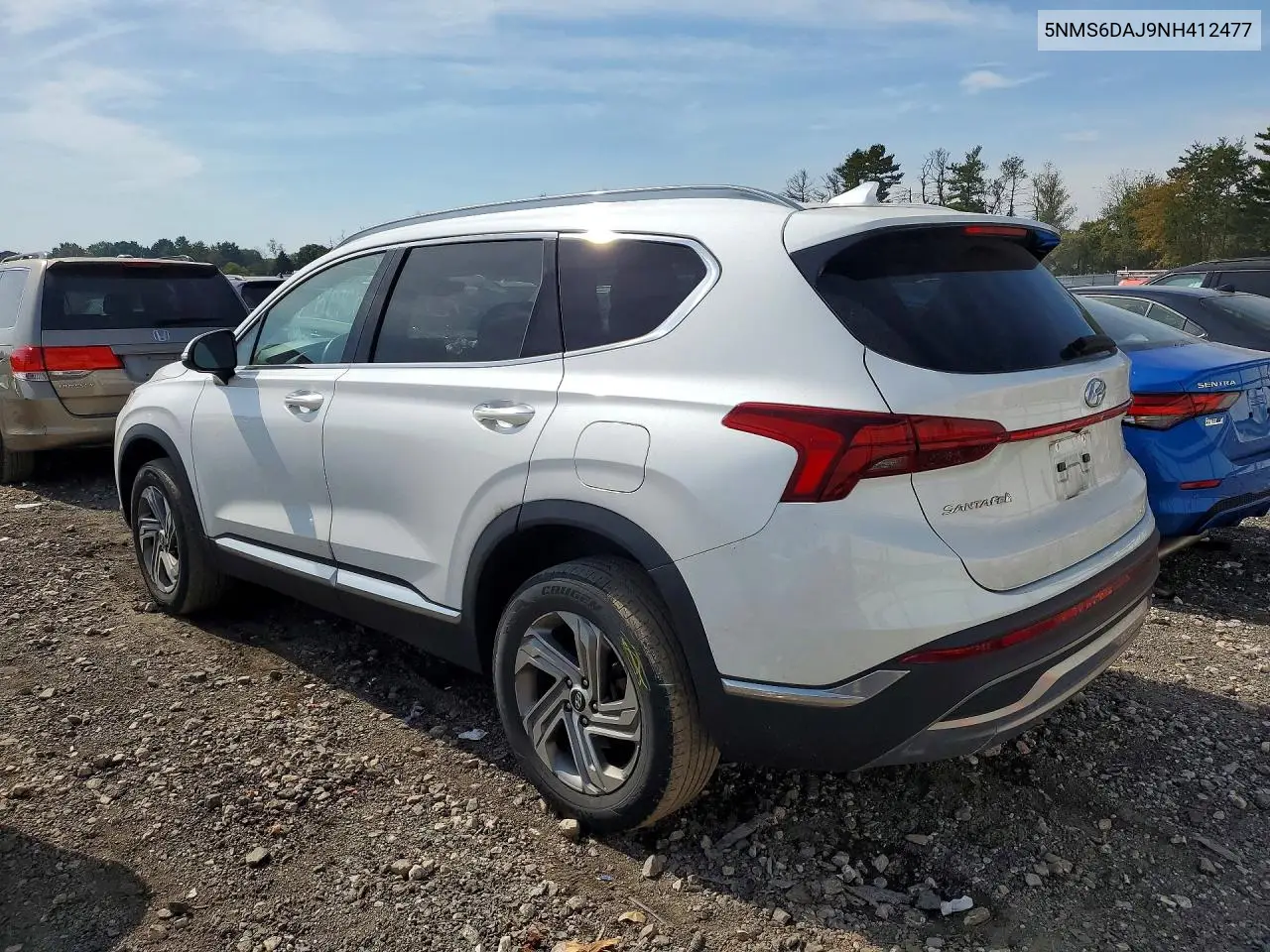 2022 HYUNDAI SANTA FE VIN 5NMS6DAJ9NH412477 — фото 2