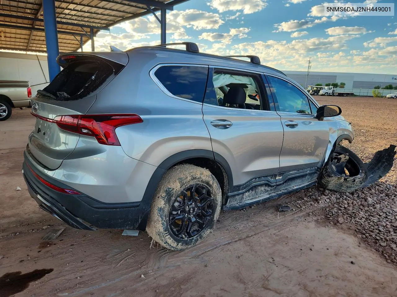 2022 HYUNDAI SANTA FE VIN 5NMS6DAJ2NH449001 — фото 3