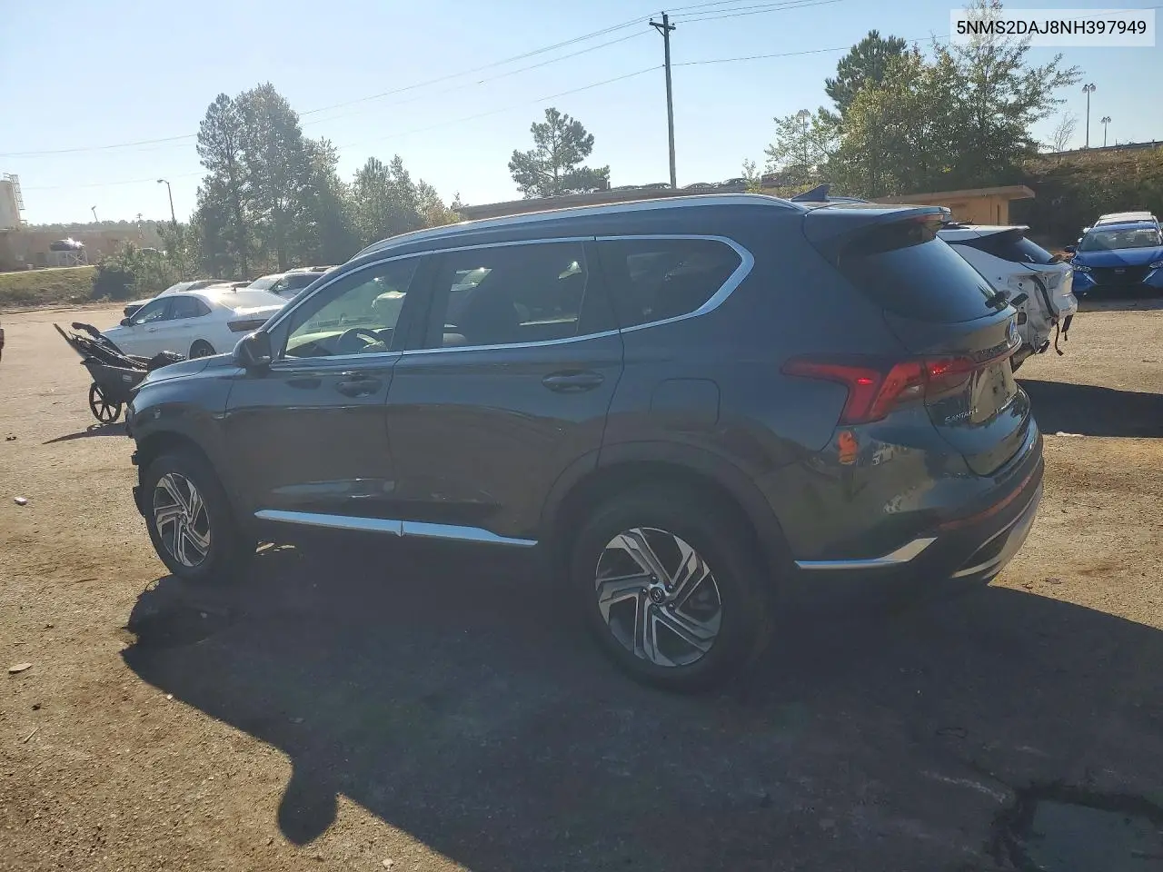 2022 HYUNDAI SANTA FE VIN 5NMS2DAJ8NH397949 — фото 2