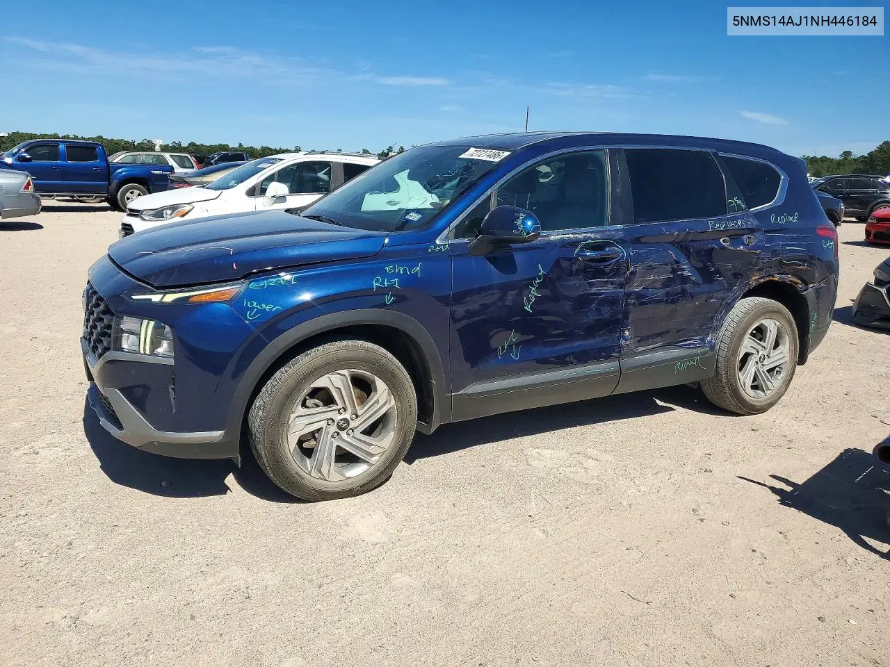 HYUNDAI SANTA FE 2022, VIN 5NMS14AJ1NH446184