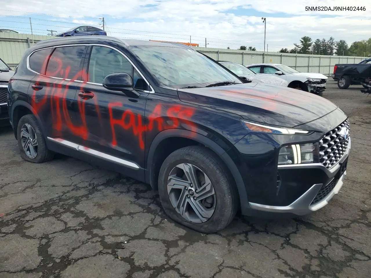 2022 HYUNDAI SANTA FE VIN 5NMS2DAJ9NH402446 — фото 4